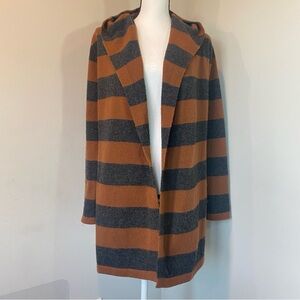 cardigan brown/black stripe size medium